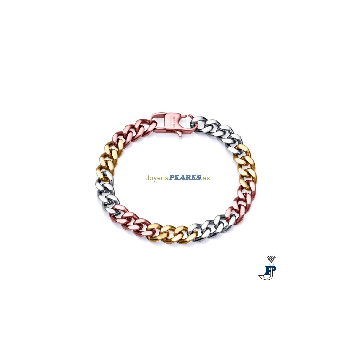 Pulsera de VICEROY fabricada en acero tricolor. - 1454P01019