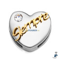 Abalorio para montar en pulsera personalizable de VICEROY fabricado en acero con un baño de Oro. - 1417M01019
