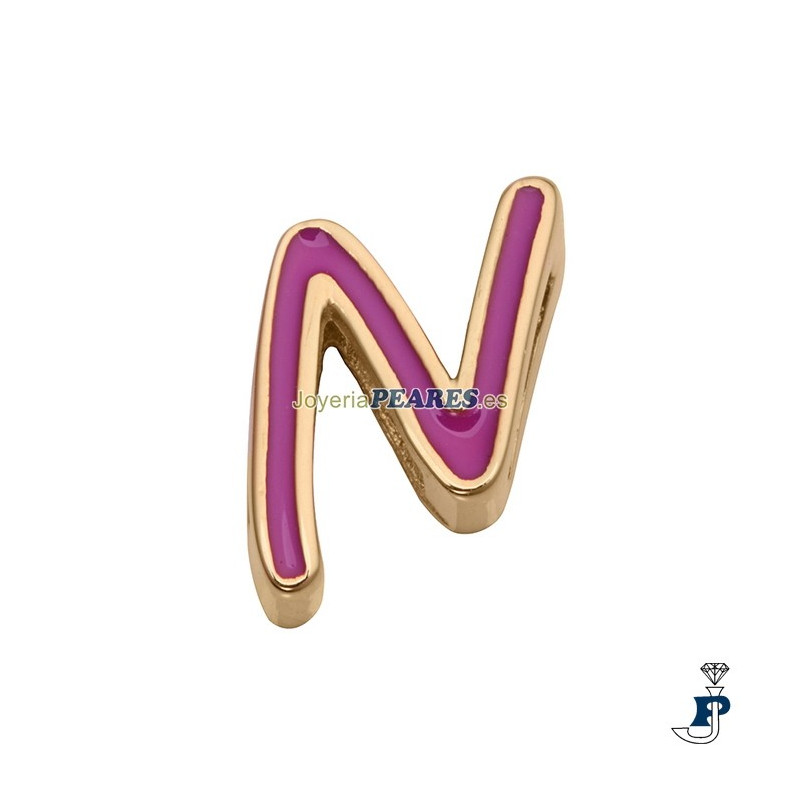 Abalorio para montar en pulsera personalizable de VICEROY fabricada en acero IP dorado. - 1487M01012N