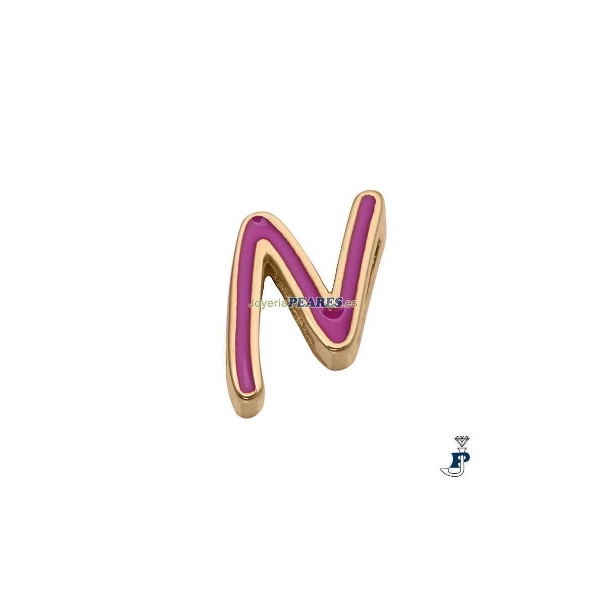 Abalorio para montar en pulsera personalizable de VICEROY fabricada en acero IP dorado. - 1487M01012N