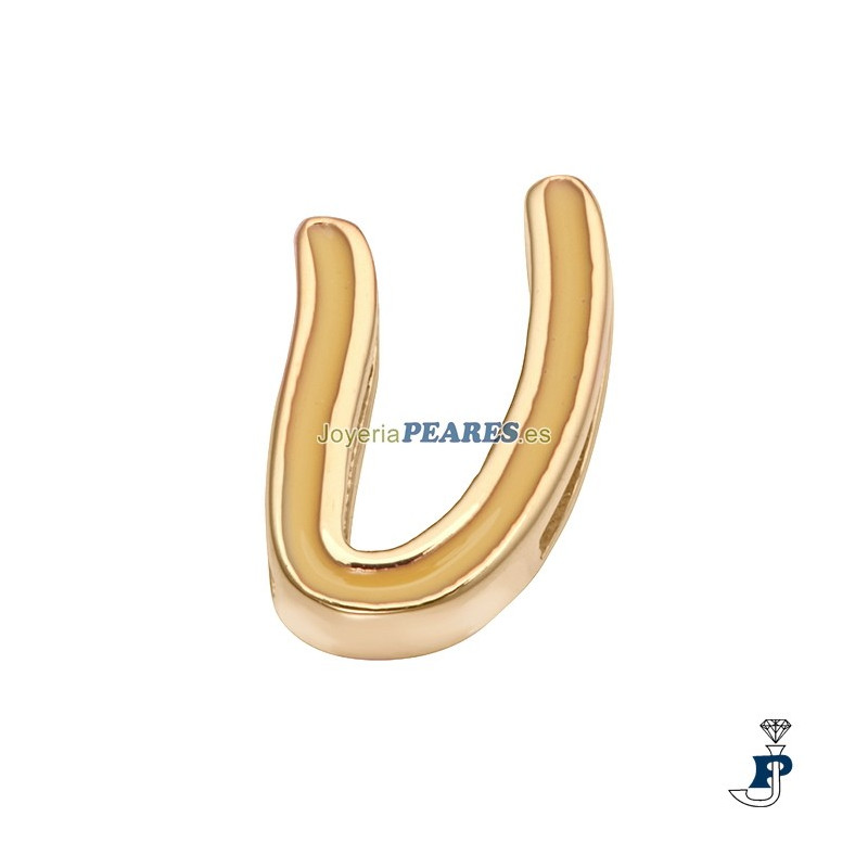 Abalorio para montar en pulsera personalizable de VICEROY fabricada en acero IP dorado. - 1487M01012U