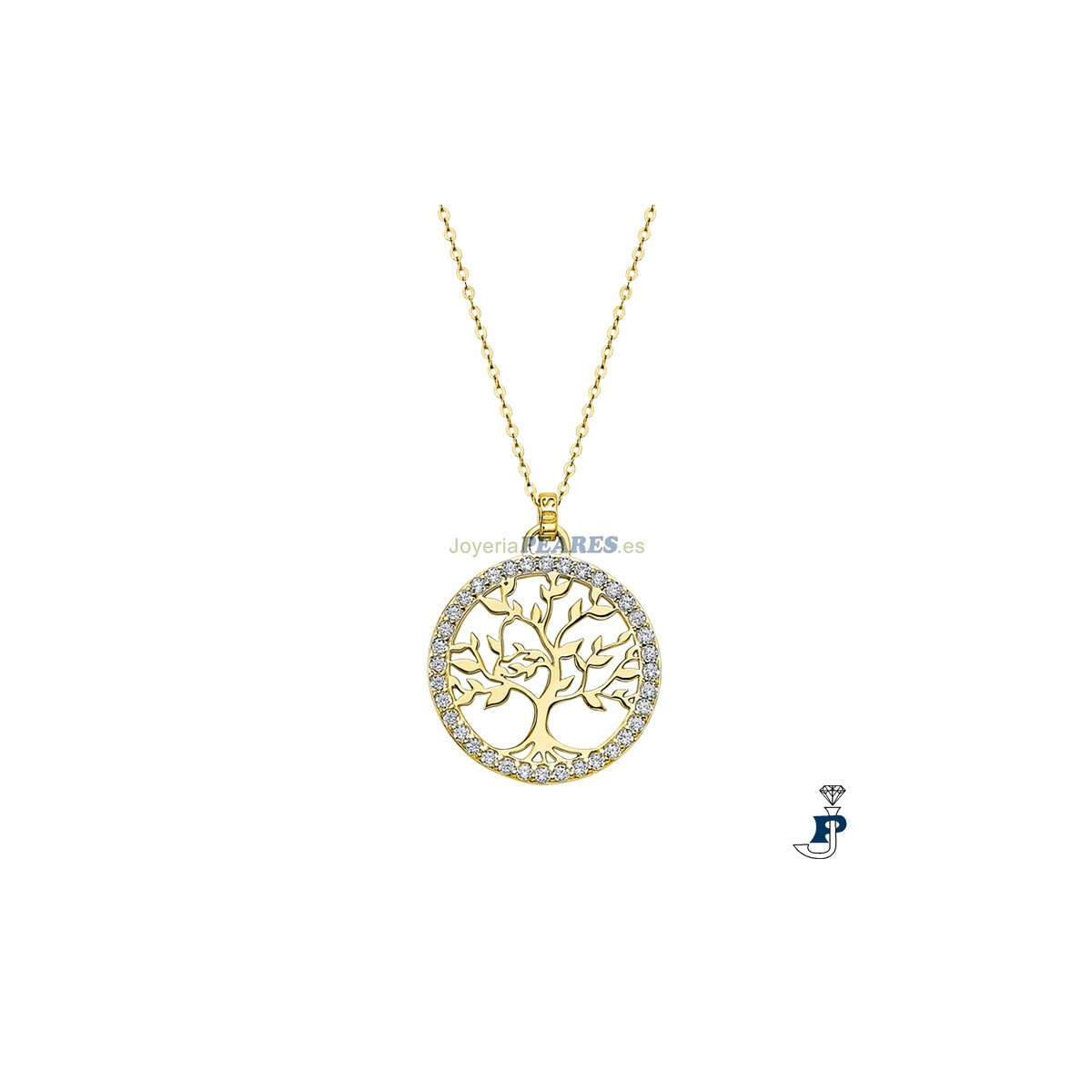 Colgante Plata 1ª Ley Chapado(925 mls) de LOTUS SILVER. - LP1746-1/2