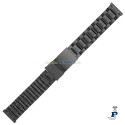 Correa para reloj de acero pavonado en negro. - 15.2700-22