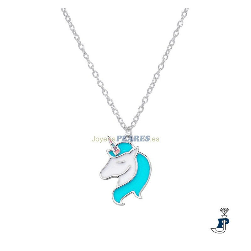 Collar con unicornio, de Marea fabricado en Plata de 1ª Ley. - D02407/AJ
