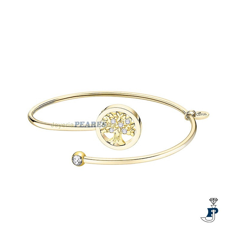 Pulsera de LOTUS STYLE fabricada en acero con baño de oro. - LS2169/2/8