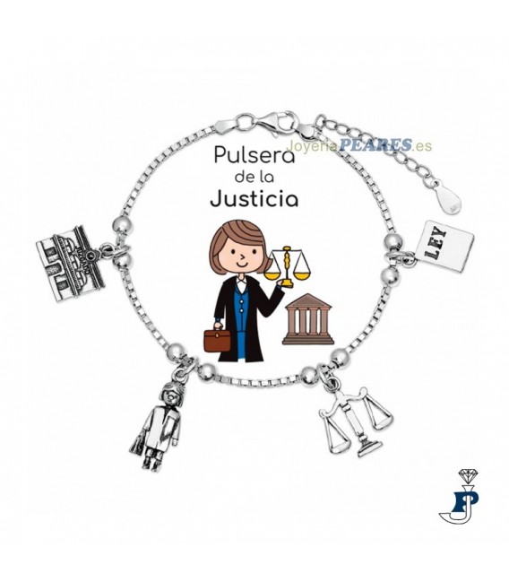 Pulsera de la Justicia en Plata de Ley (925 mls). - 162.9104177