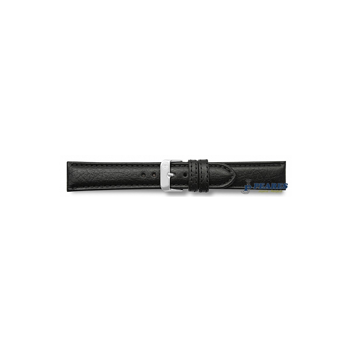 Correa en piel de bisonte negra. - 135101/22