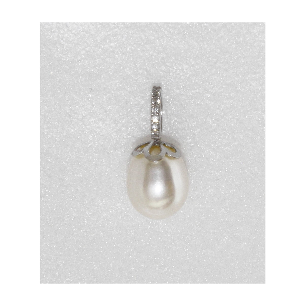 Colgante en Oro Blanco de 1ª Ley con perla - 122.44258
