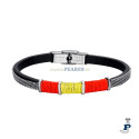 Pulsera de PROMOJOYA en acero y textil. - 162.9116435