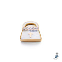Abalorio para montar en pulsera personalizable de VICEROY fabricado en acero IP dorado. - 1498M01012