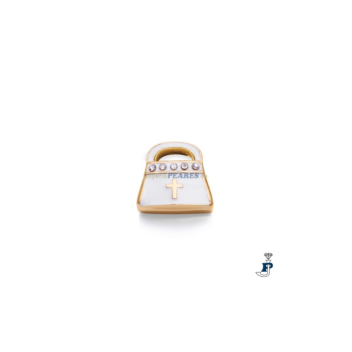 Abalorio para montar en pulsera personalizable de VICEROY fabricado en acero IP dorado. - 1498M01012
