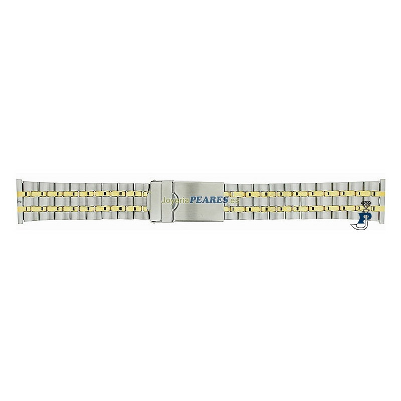 Pulsera de acero bicolor para reloj. - A-67