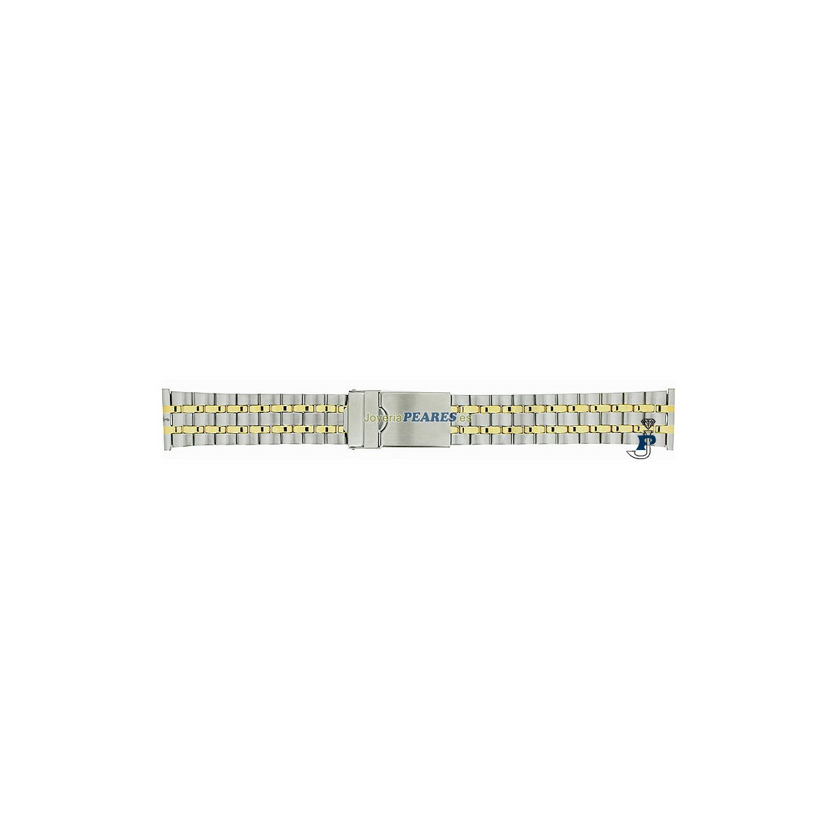 Pulsera de acero bicolor para reloj. - A-67