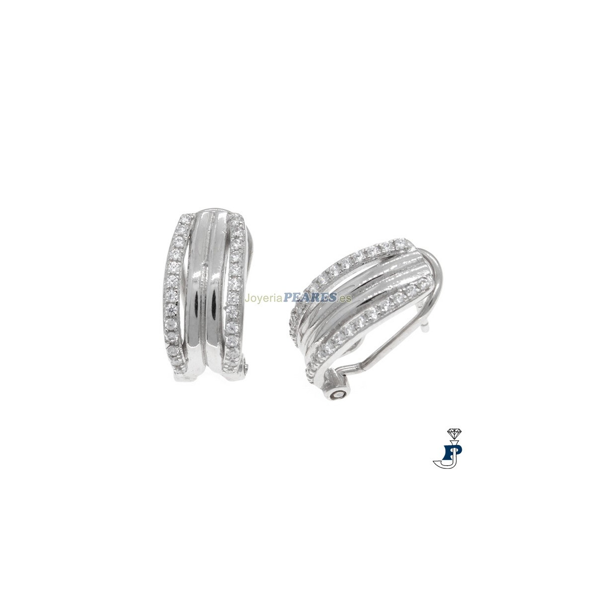 Pendientes Plata 1º Ley (925 mls) para mujer. - 8.P10890