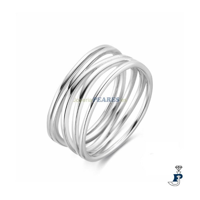 Sortija de DI.PLATA fabricada en Plata de 1ª Ley. - 150.2011479