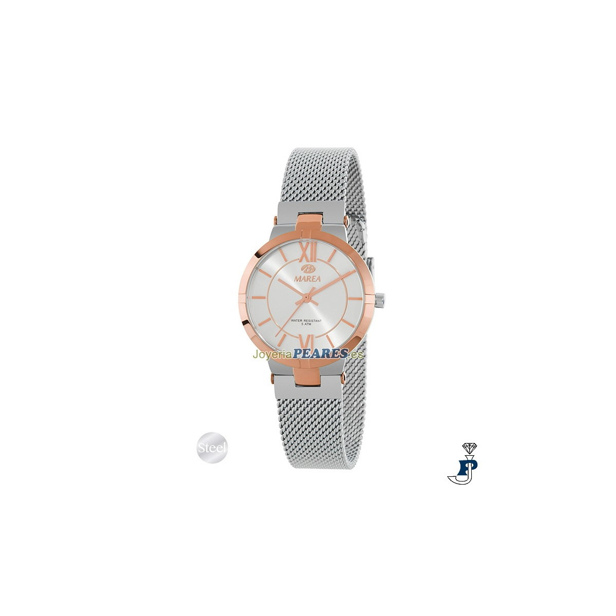 Reloj MAREA malla milanesa. - B54245/4