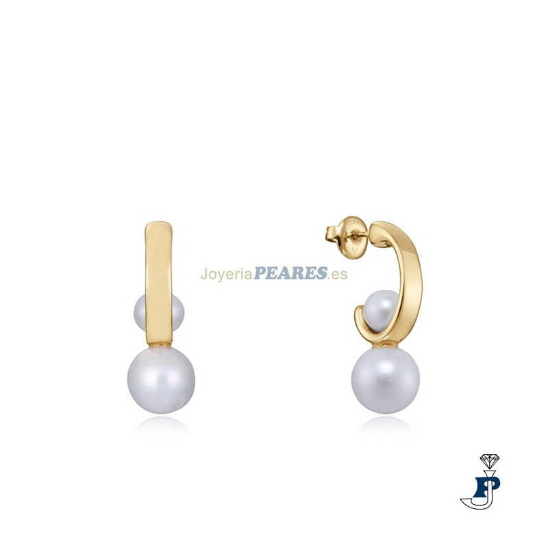 Pendientes de VICEROY fabricados en acero con baño de Oro. - 14095E01012