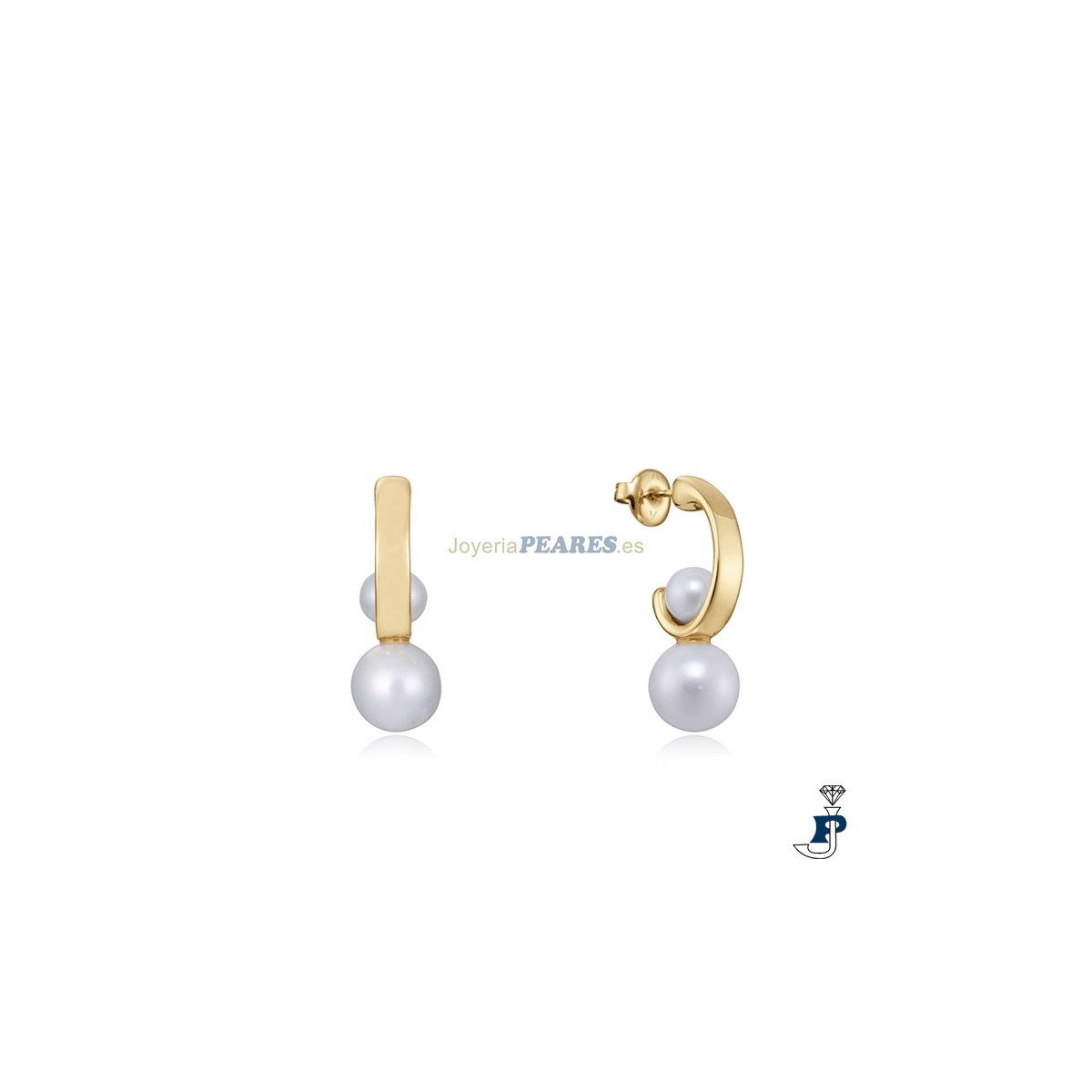 Pendientes de VICEROY fabricados en acero con baño de Oro. - 14095E01012 Pendientes de VICEROY fabricados en acero con baño de Oro. - 14095E01012