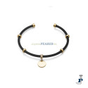 Pulsera de VICEROY malla milanesa Ip negro en acero con baño de Oro. - 14110P01010