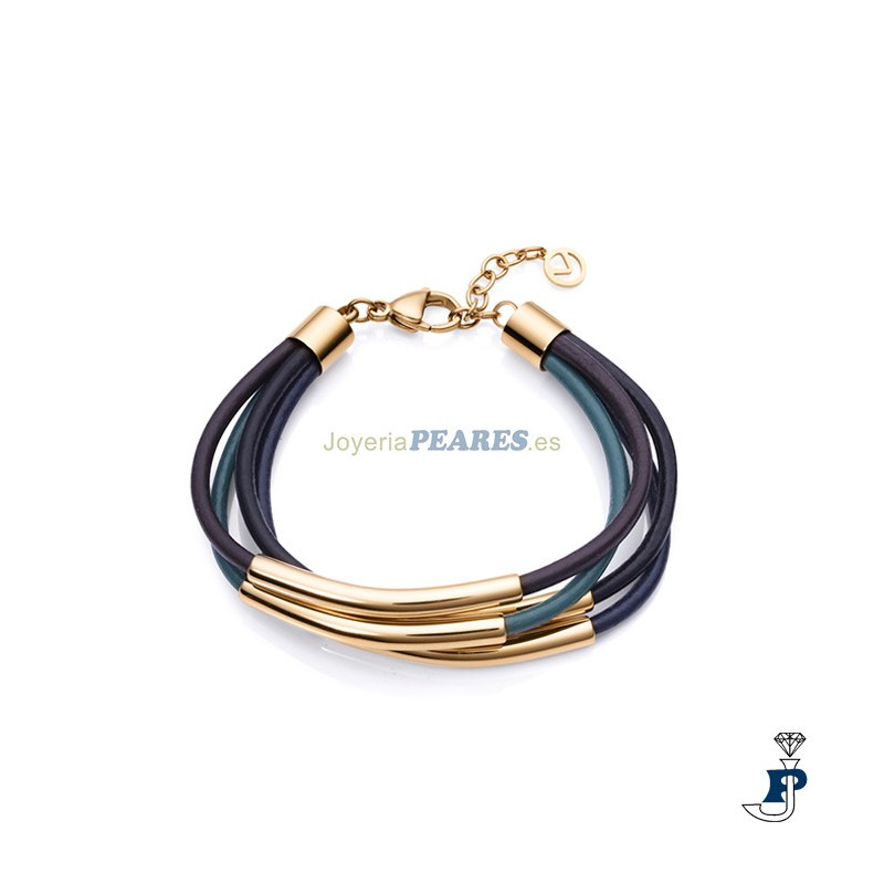 Pulsera de  VICEROY en cuero y acero. - 1459P09011