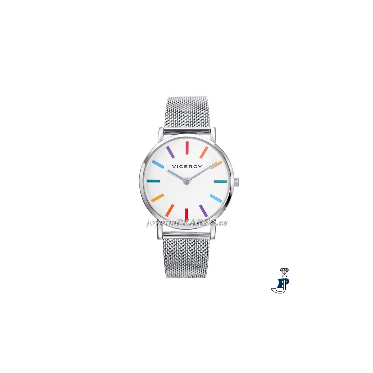 Reloj VICEROY multicolores, malla milanesa . - 42422-07