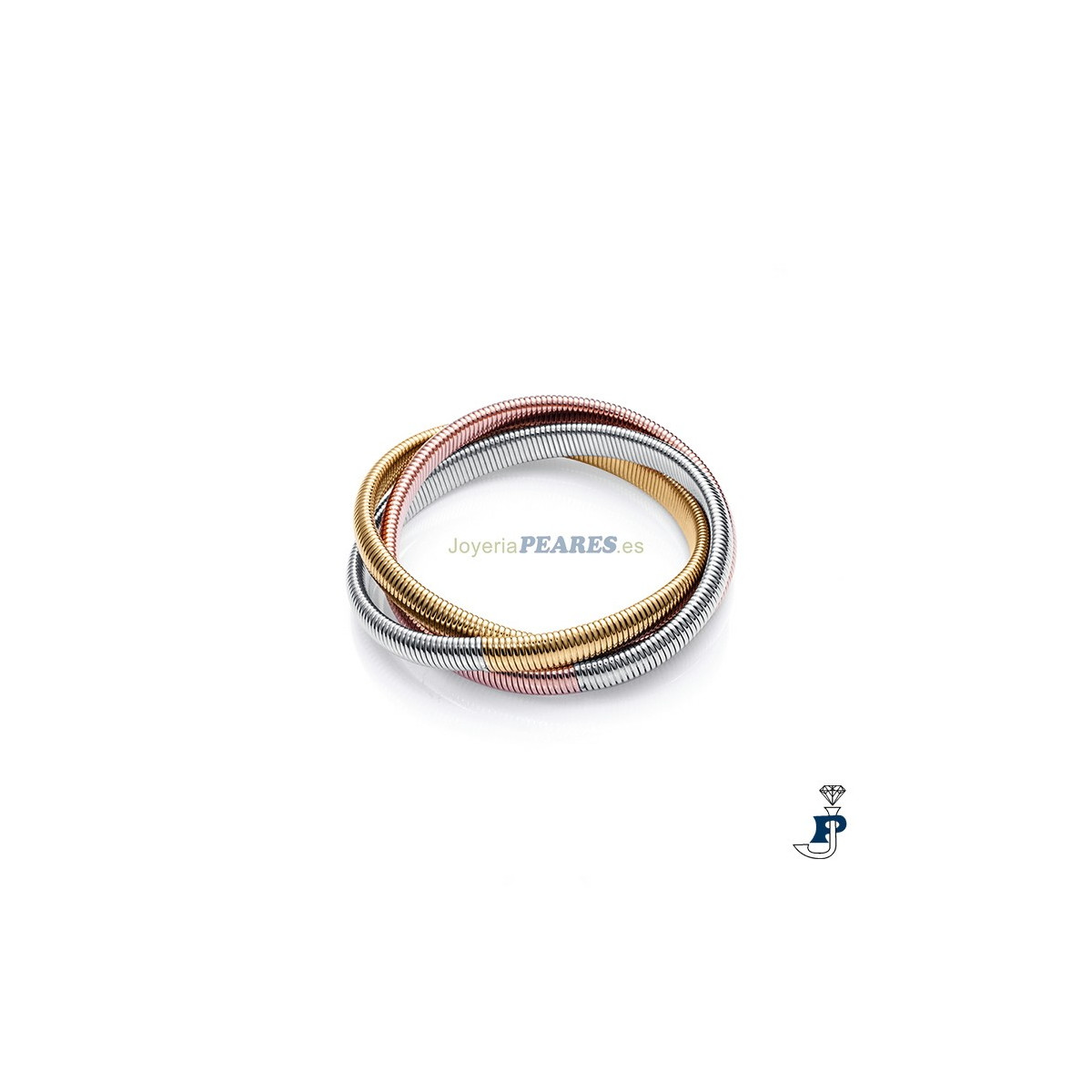 Pulsera tricolor de VICEROY en acero con un baño de Oro. - 14085P01019