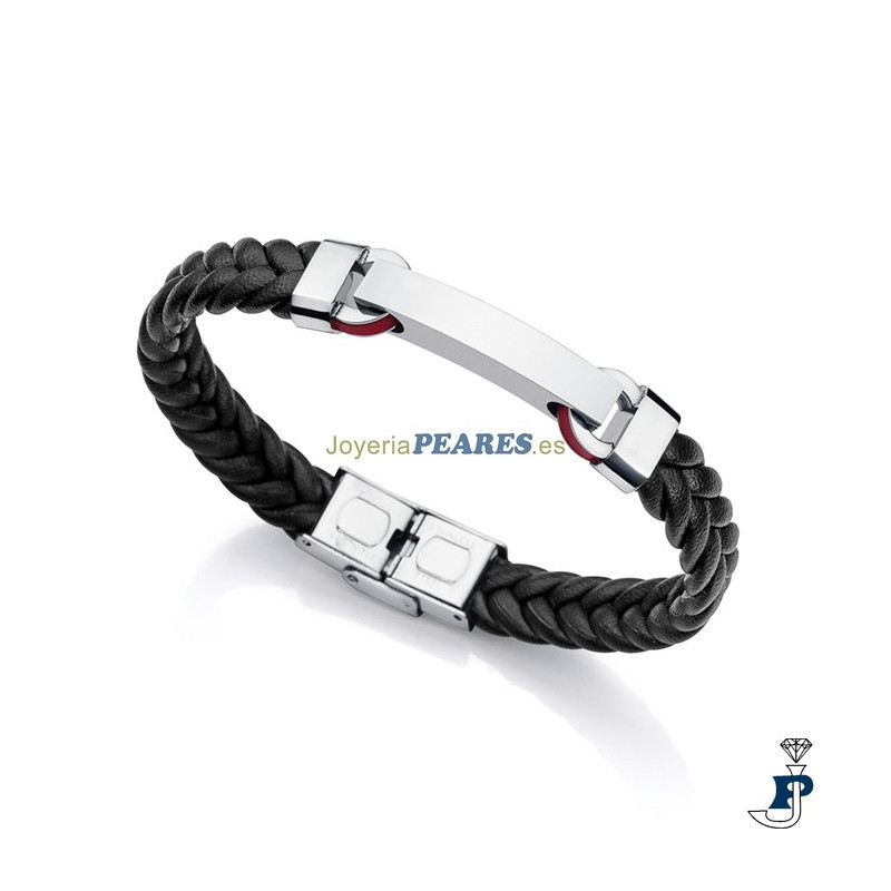 Pulsera de VICEROY fabricada en piel y acero. - 15128P01010