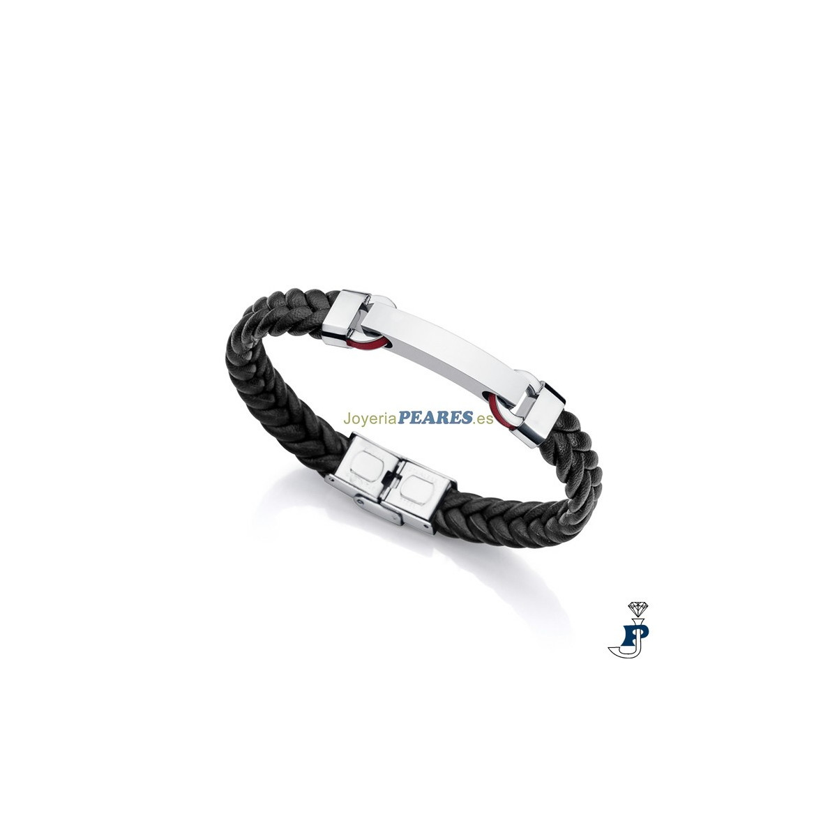 Pulsera de VICEROY fabricada en piel y acero. - 15128P01010