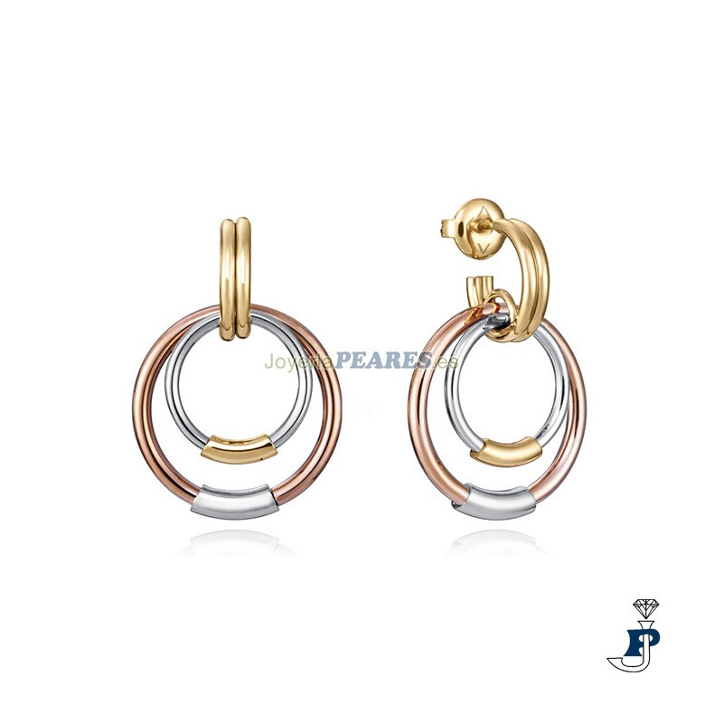 Pendientes tricolor de VICEROY fabricados en acero. - 14086E01019