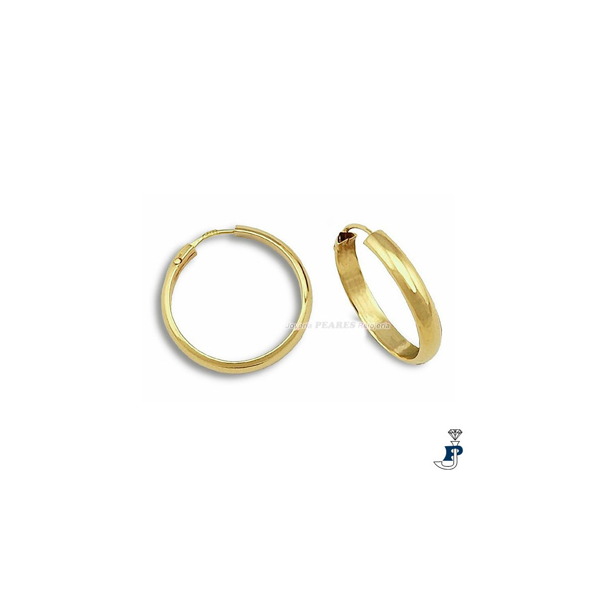 Pendientes aro en Oro de 1ª Ley. - 122.46785