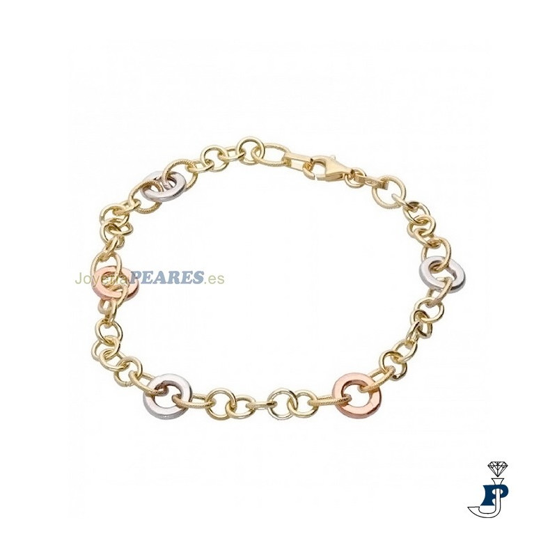 Pulsera en Oro tricolor de 1ª Ley. - 168.2123671ABR