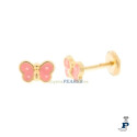 Pendientes de mariposa fabricados en Oro de 1ª Ley. - 168.600332E-R