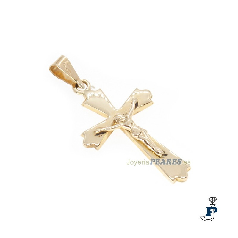 Cruz con Cristo en Oro de 1ª Ley. - 122.10546