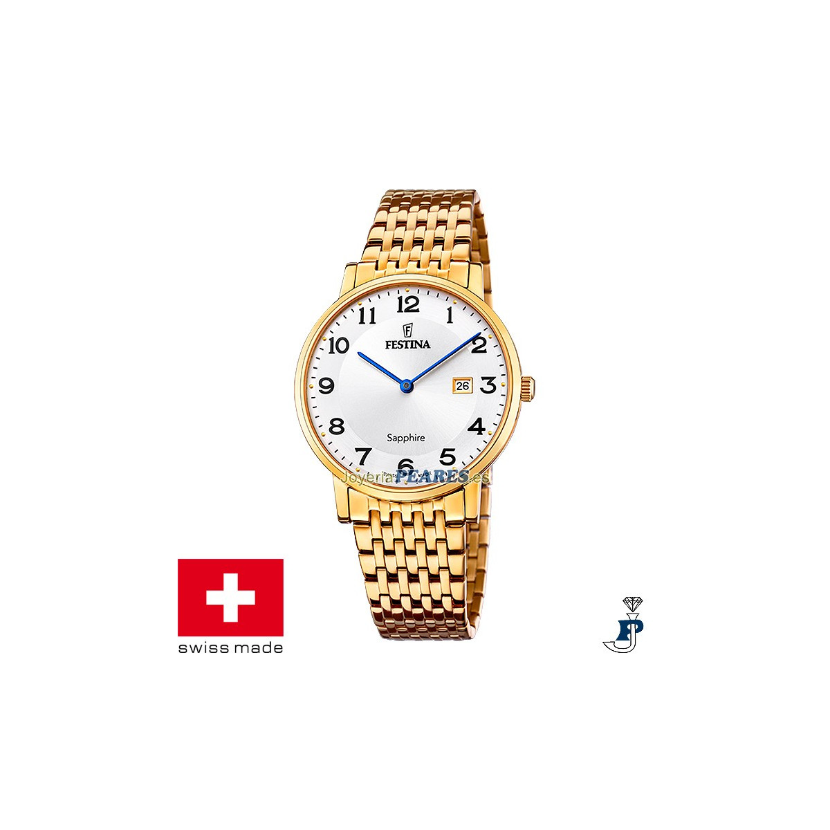 Reloj Festina dorado SWISS Made. - F20020/4