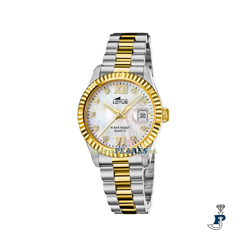 Reloj LOTUS acero bicolor. - 18931/1
