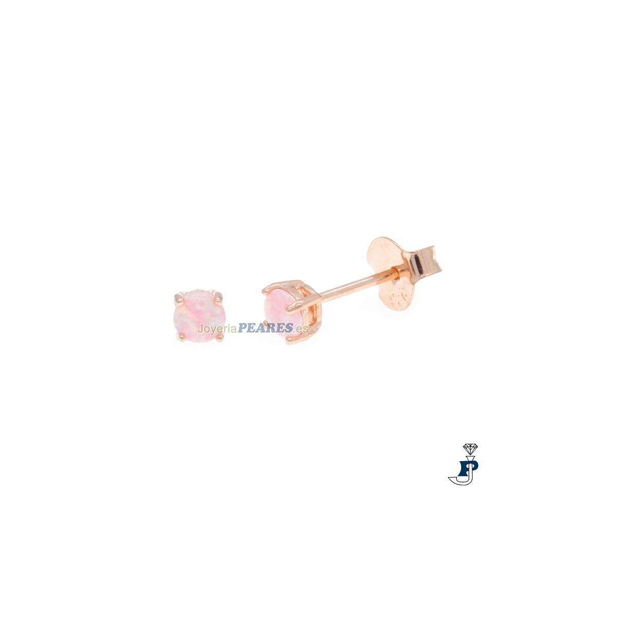 Pendientes en Plata de 1ª Ley con baño de Oro rosa. - 8.P11602/18
