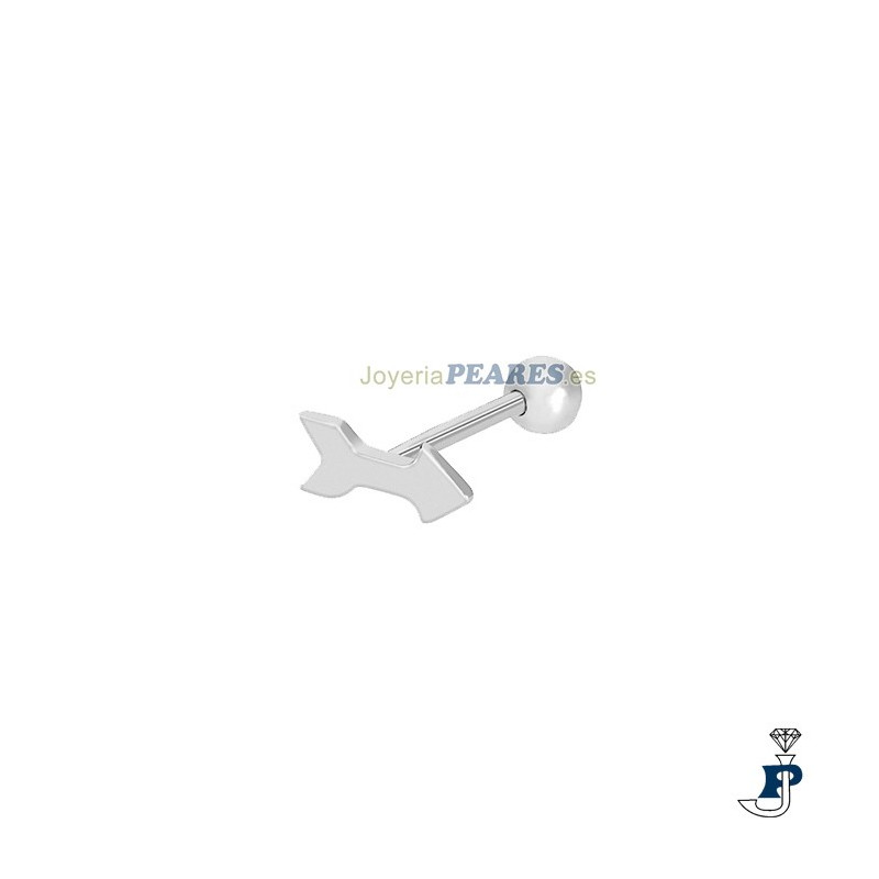 Piercing de MAREA fabricado en Plata de 1ª Ley rodiada. - D02510/AC