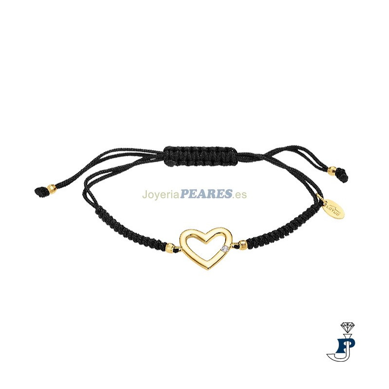 Pulsera macrame de LOTUS SILVER en Plata de 1ª ley con baño de oro. - LP3217-2/2