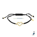 Pulsera macrame de LOTUS SILVER en Plata de 1ª ley con baño de oro. - LP3217-2/2