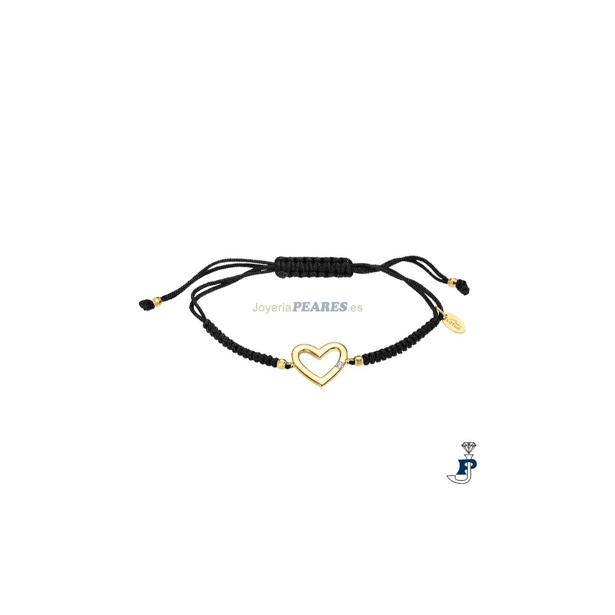 Pulsera macrame de LOTUS SILVER en Plata de 1ª ley con baño de oro. - LP3217-2/2