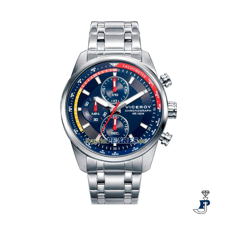 Reloj VICEROY cronógrafo acero. - 46671-39