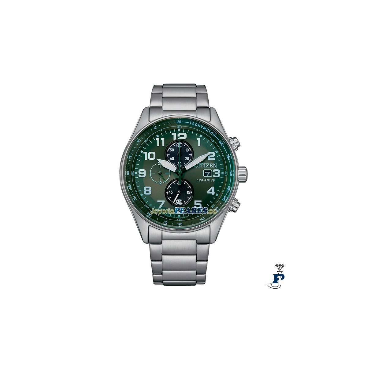Reloj Citizen Eco-Drive, Cronógrafo. - CA0770-72X