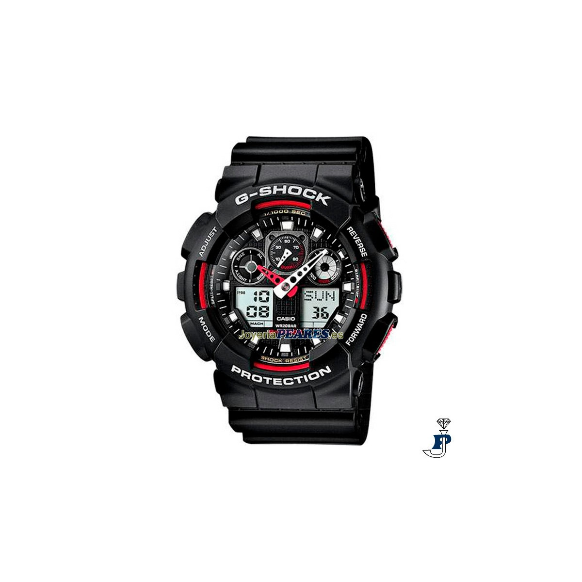 Reloj Casio analógico y digital, G-SHOCK. - GA-100-1A4ER