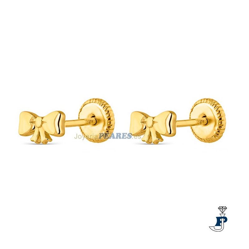 Pendientes para niña  fabricados en Plata de 1ª Ley con un baño de Oro. - 162.9114504
