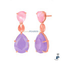 Pendientes MAREA fabricados en plata con un baño de Oro rosa. - D03501/AD
