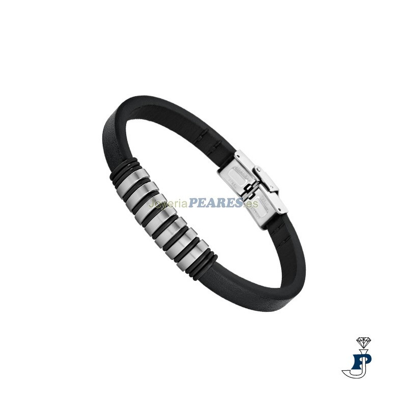 Pulsera de LOTUS SYTYLE fabricada en acero y piel, - LS1827/2/1
