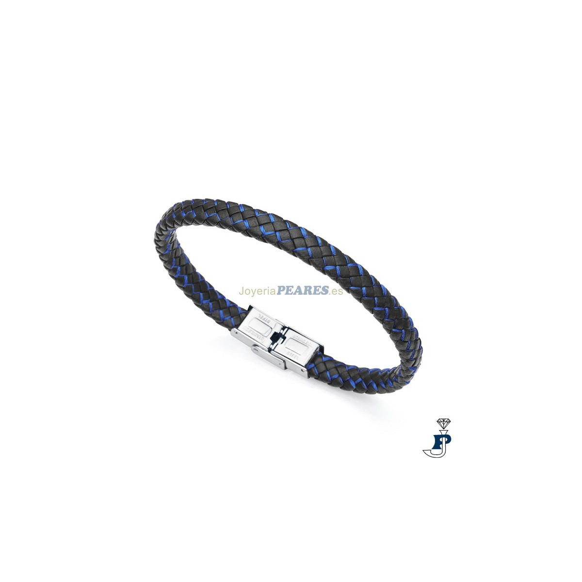 Pulsera cuero y acero para hombre VICEROY. - 14010P01013