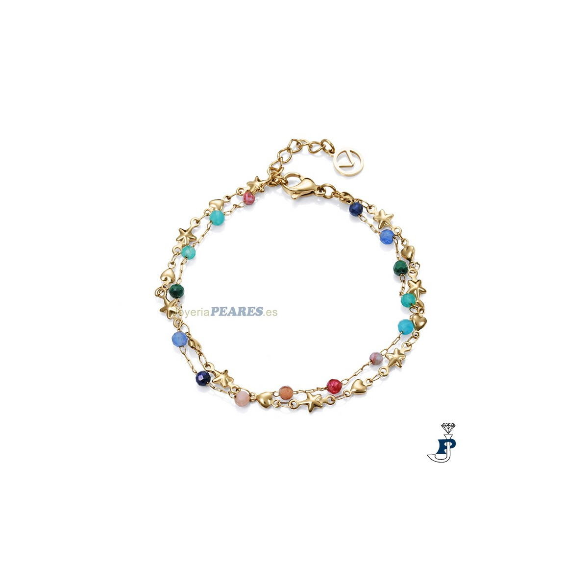 Pulsera piedras y acero con baño de Oro de VICEROY. - 14175P01019
