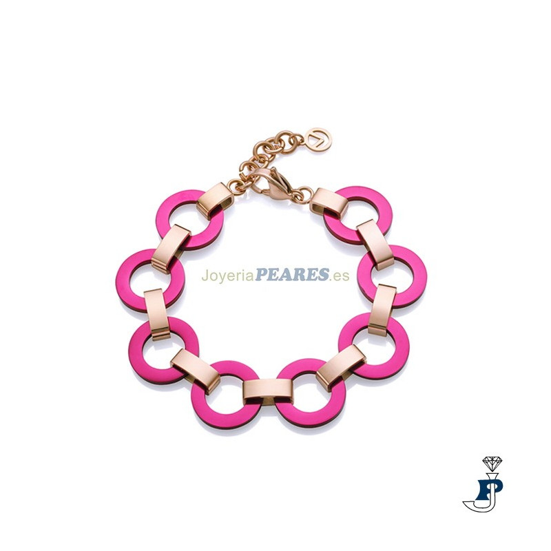 Pulsera Aluminio y acero con un baño de Oro rosa de VICEROY. - 14177P09017