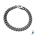 Pulsera de acero pavonado negro para hombre. - 8.PP11275